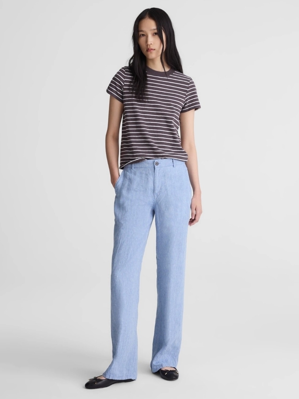 NWT Madewell Zoe Relaxed Straight Pant 100% Linen